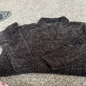 POL Women's Charcoal Crewneck Sweater